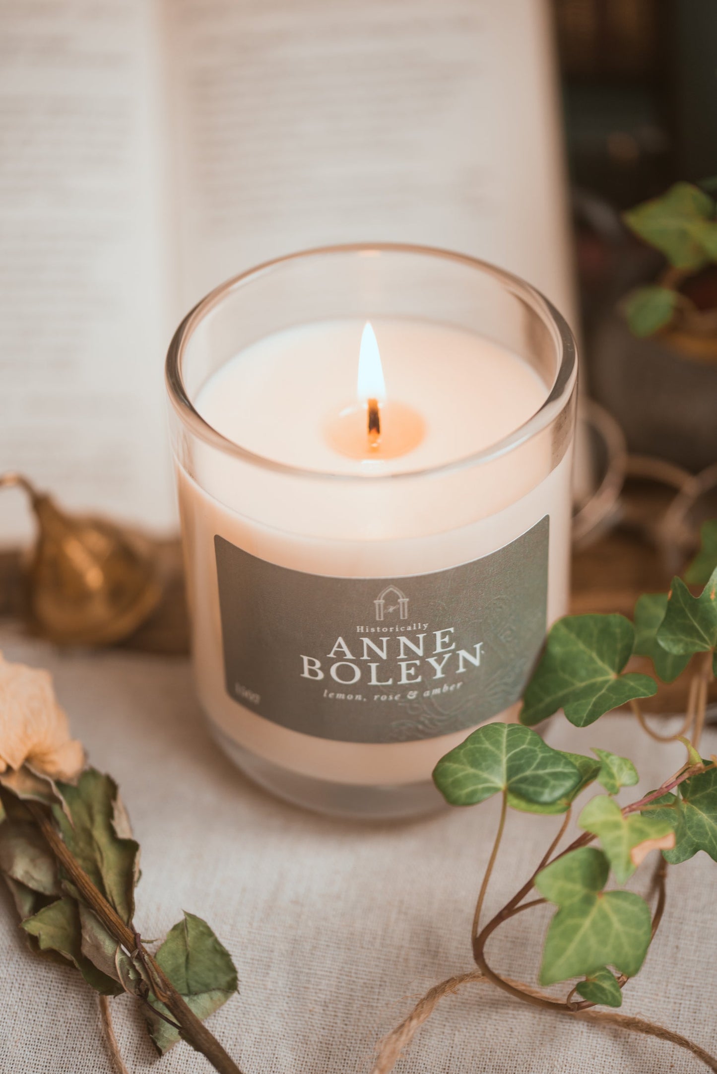 History candle inspired by Tudor Queen, Anne Boleyn