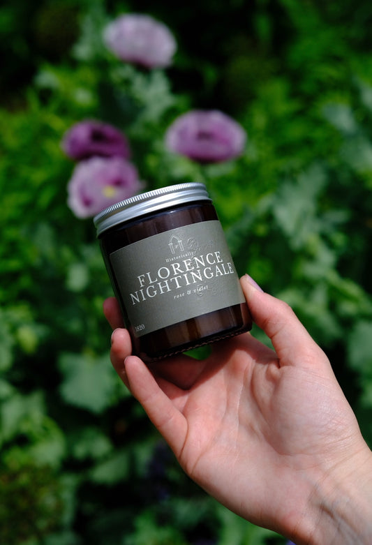 History scented candle inspired by Florence Nightingale