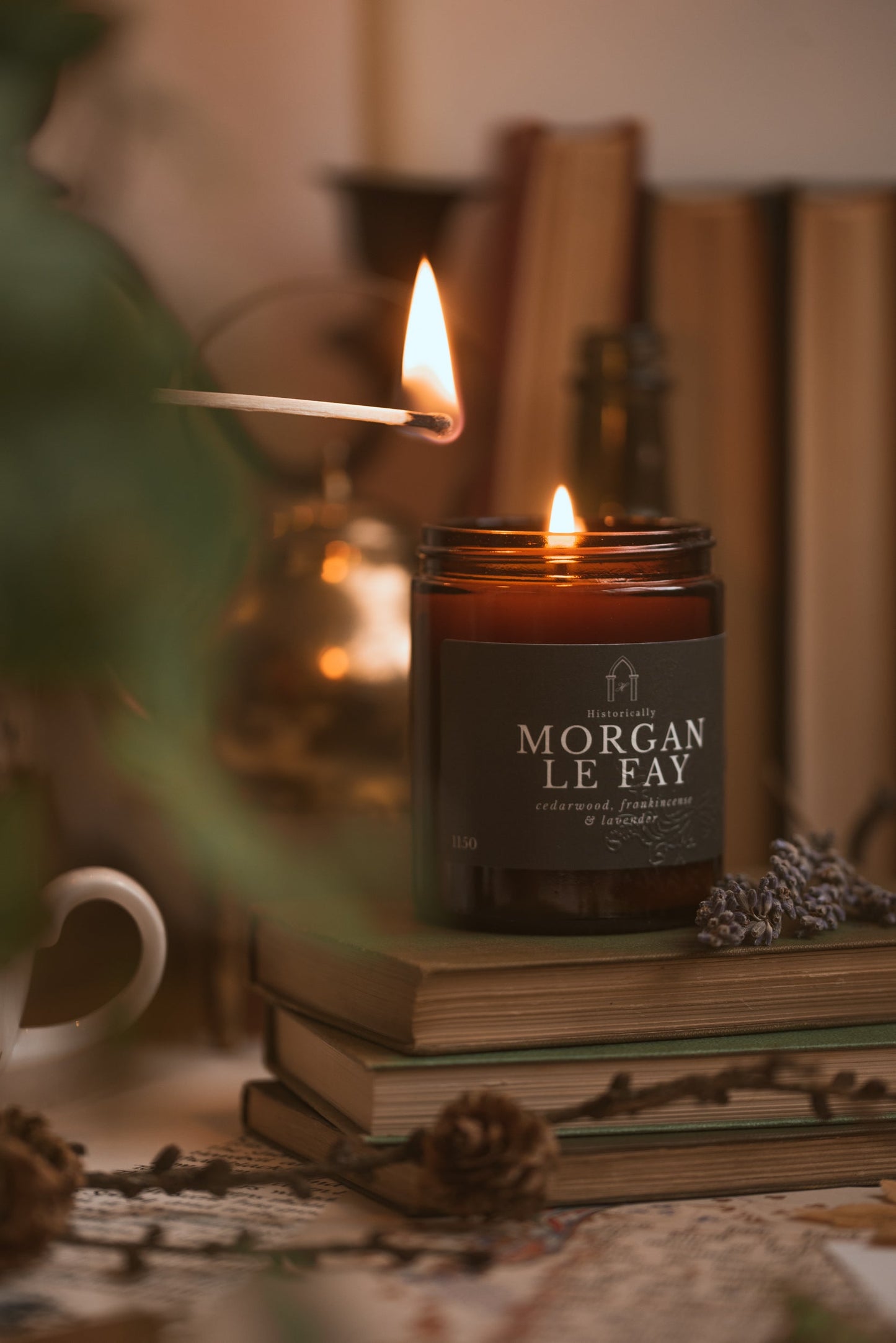 History candle inspired by mythical witch Morgan Le Fay