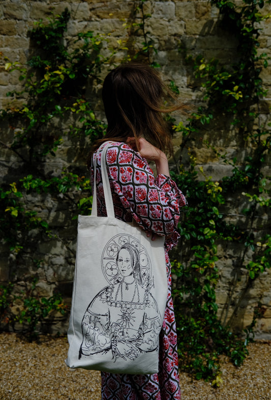 Illustrated tote bag of Anne Boleyn