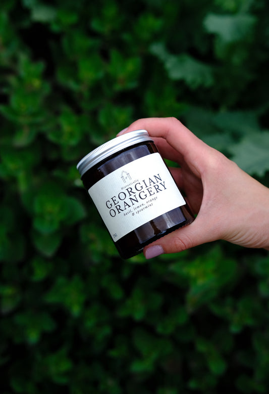 History scented candle inspired by Georgian Orangeries