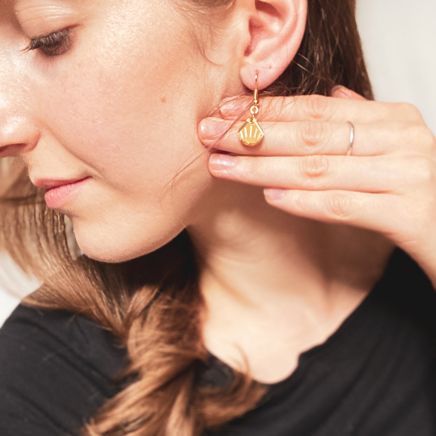 Golden Droplet Earrings